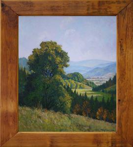 Hilly landscape painting 1930